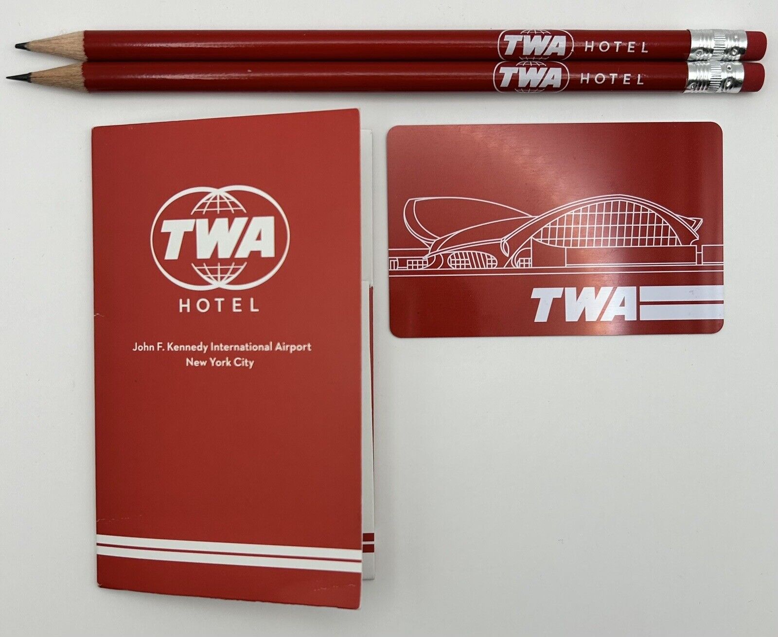 TWA Hotel Room Key Card and TWA Pencils