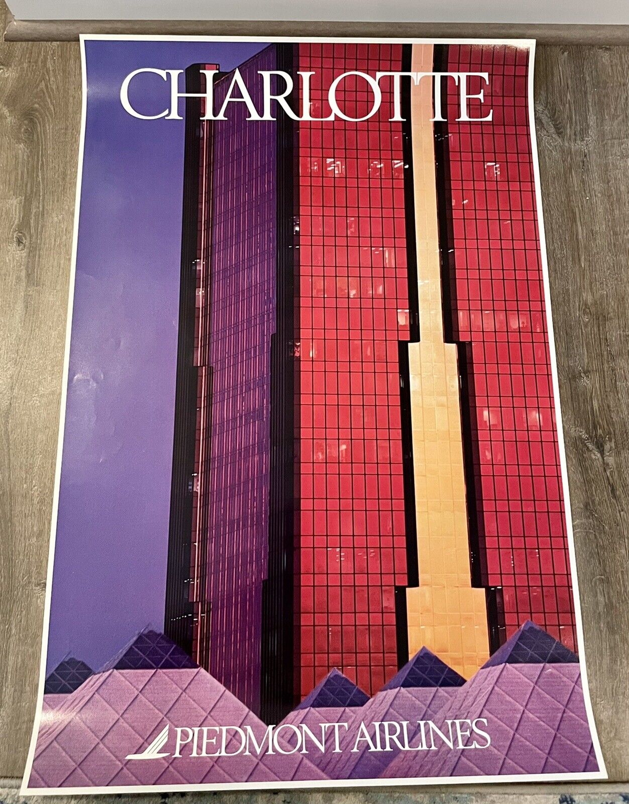 Piedmont Airlines Charlotte Poster 24” x 36”