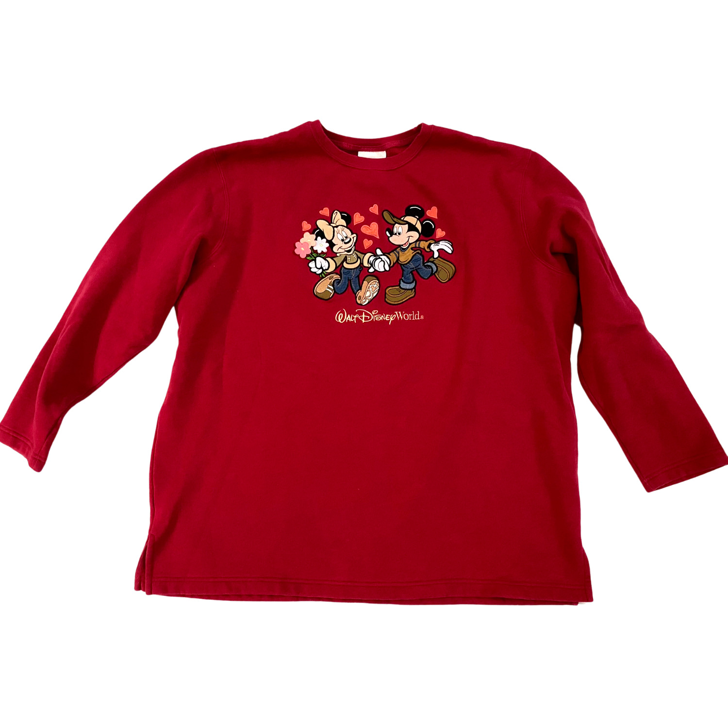 Disney Mickey & Minnie Mouse Valentine Sweatshirts XXL YOUR CHOICE NWOT
