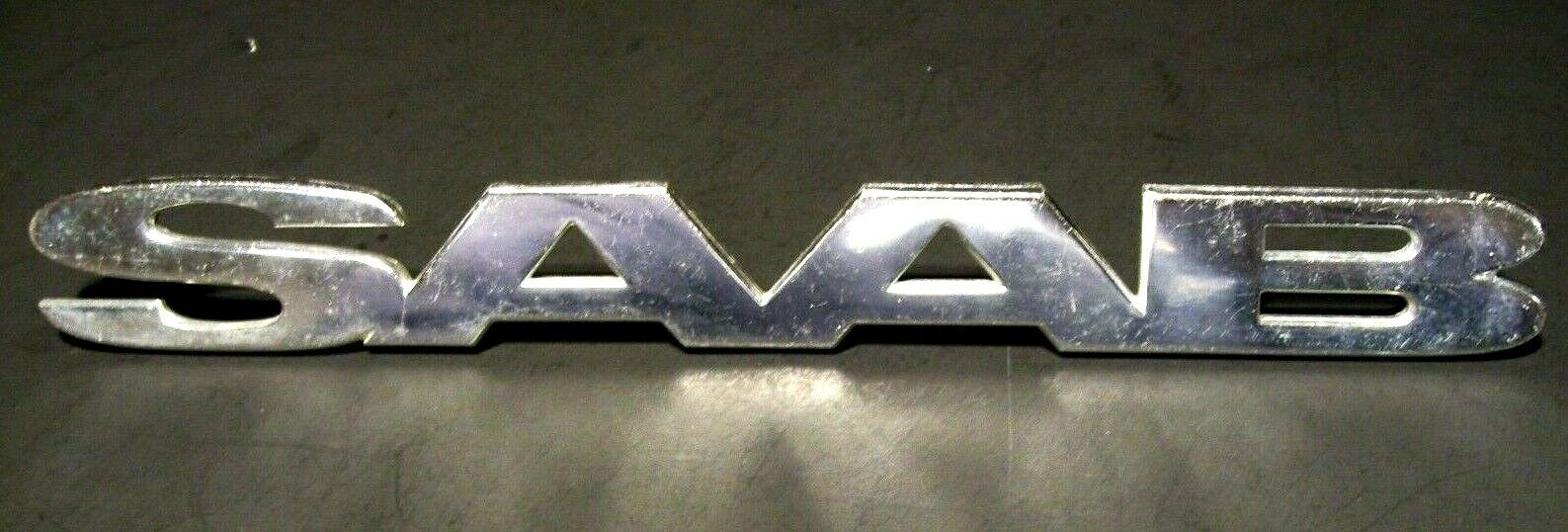 Vintage slim style SAAB, Post Mount Badge Metal Chrome Emblem,Logo,trunk,panel ?