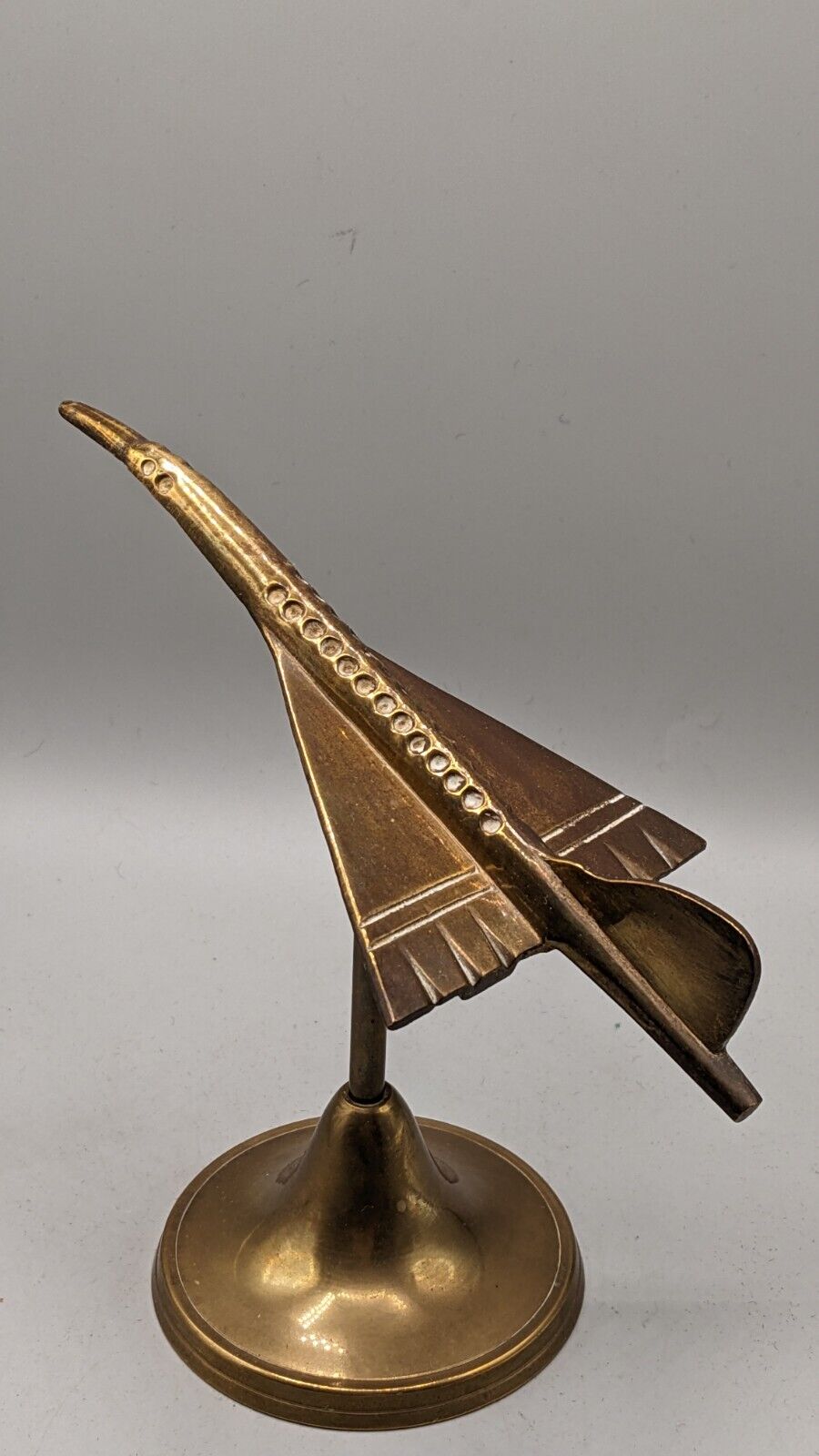 Vintage French Brass Desk Model Of Concorde