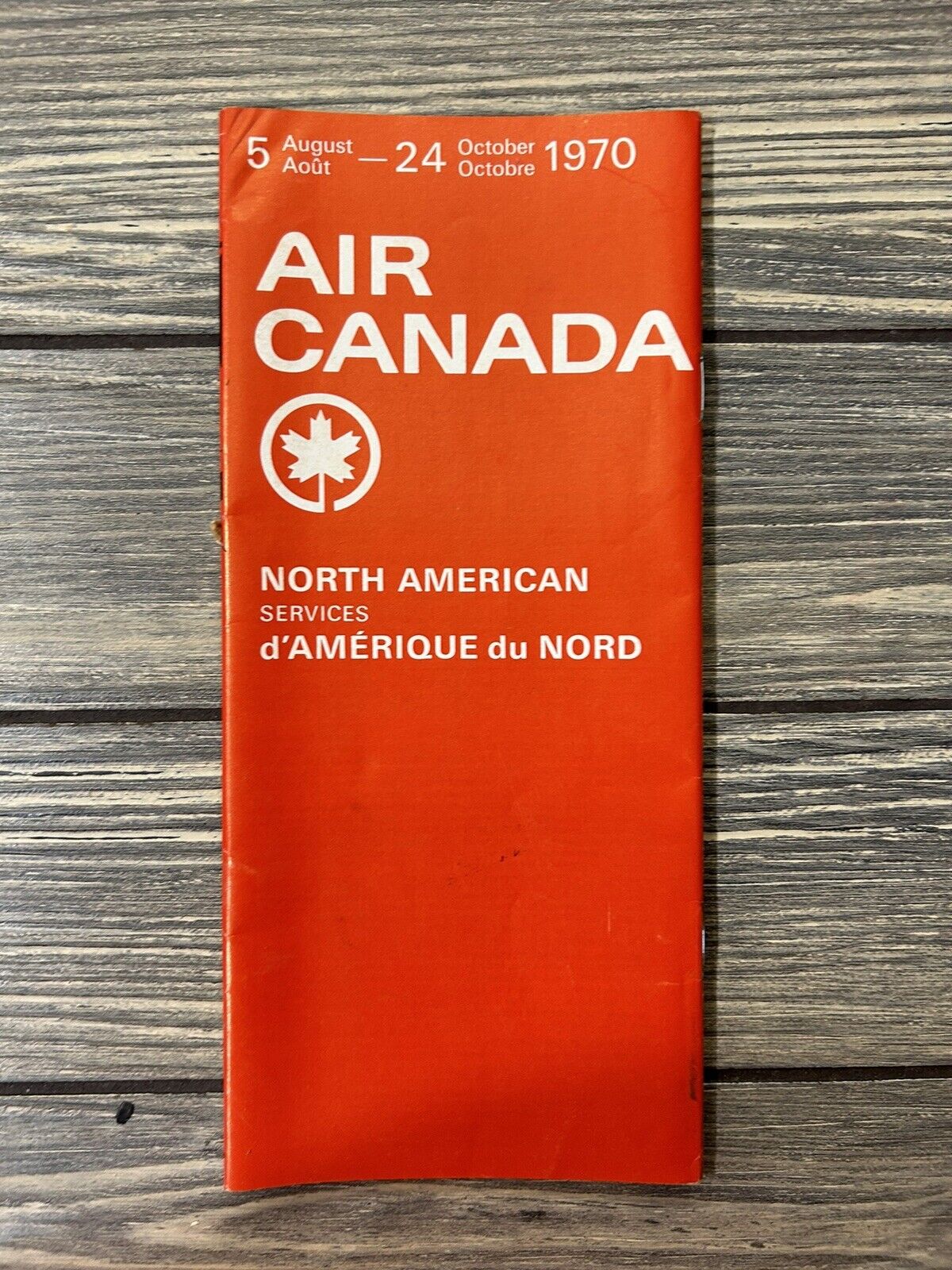 Vintage October 1970 Air Canada North America Pamphlet Brochure Schedule