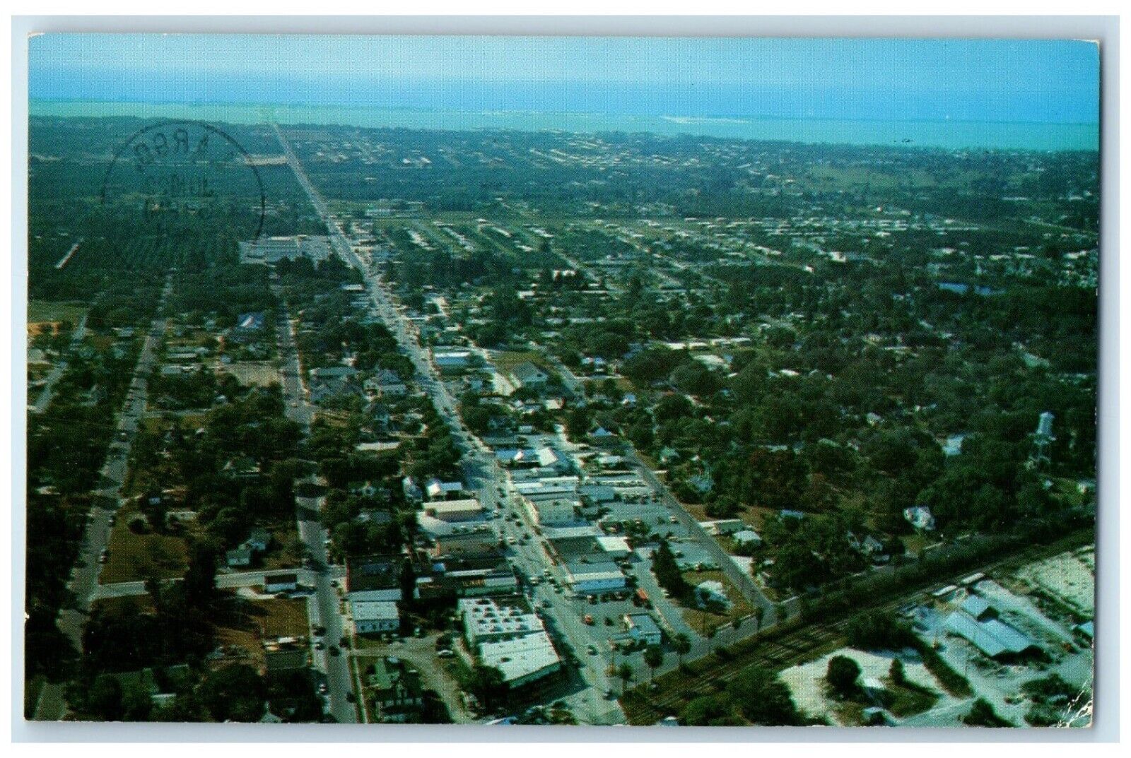 1959 Air-View Exterior Building Street Largo Florida FL Vintage Antique Postcard