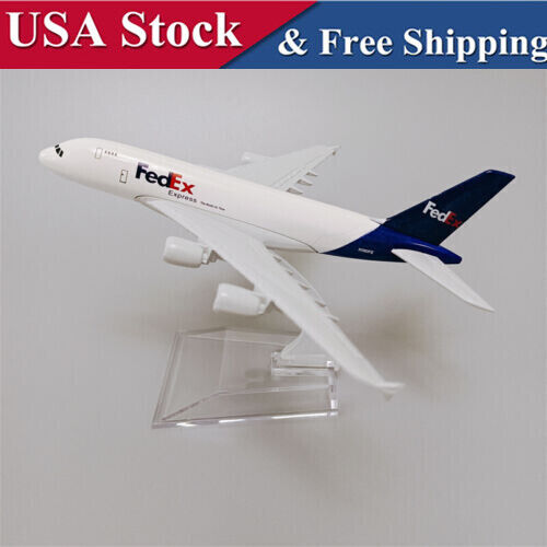 Metal Airplane Model Air FEDEX Model Plane 16cm Airways Airbus A380 Aircraft US