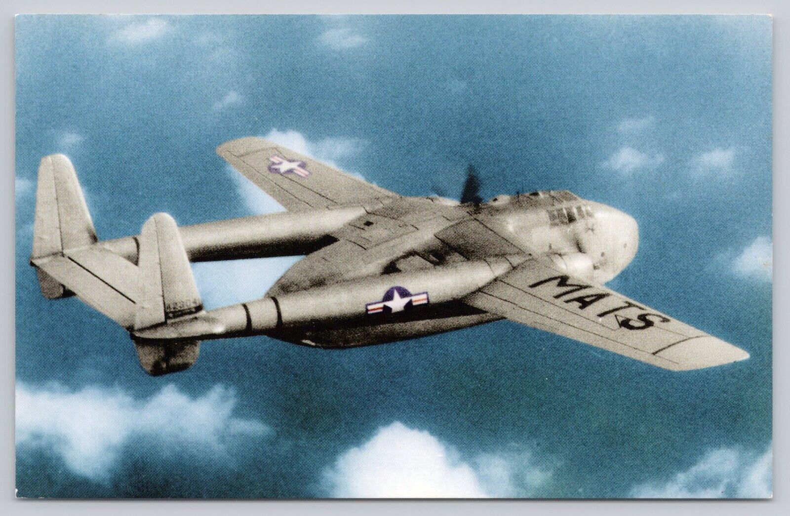 Fairchild C 82A The Packet Flying For Military Air 1944 Airplane Chrome Postcard