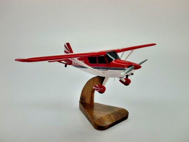 Citabria Bellanca Red Sports Aircraft Desktop Kiln Dried Wood Model Small New