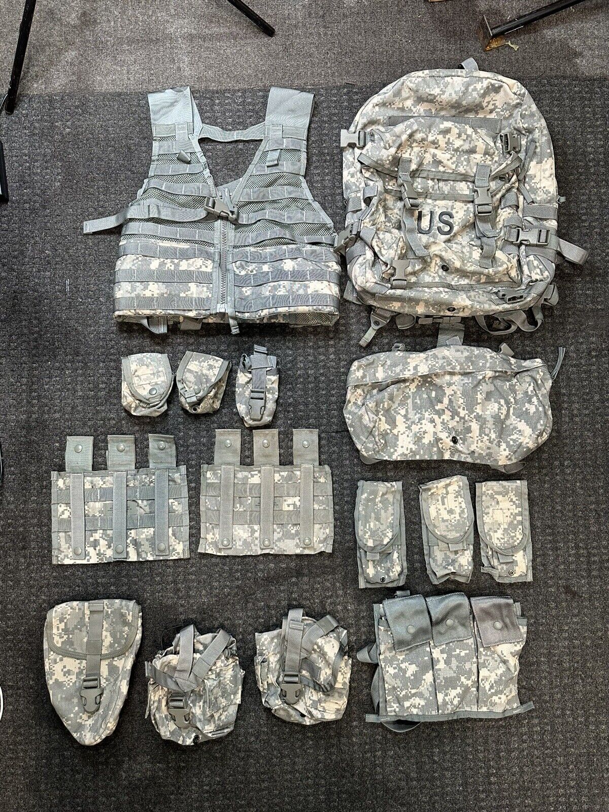 Complete US Army Rifleman Kit Assault Pack, Waist Pack, Vest & More