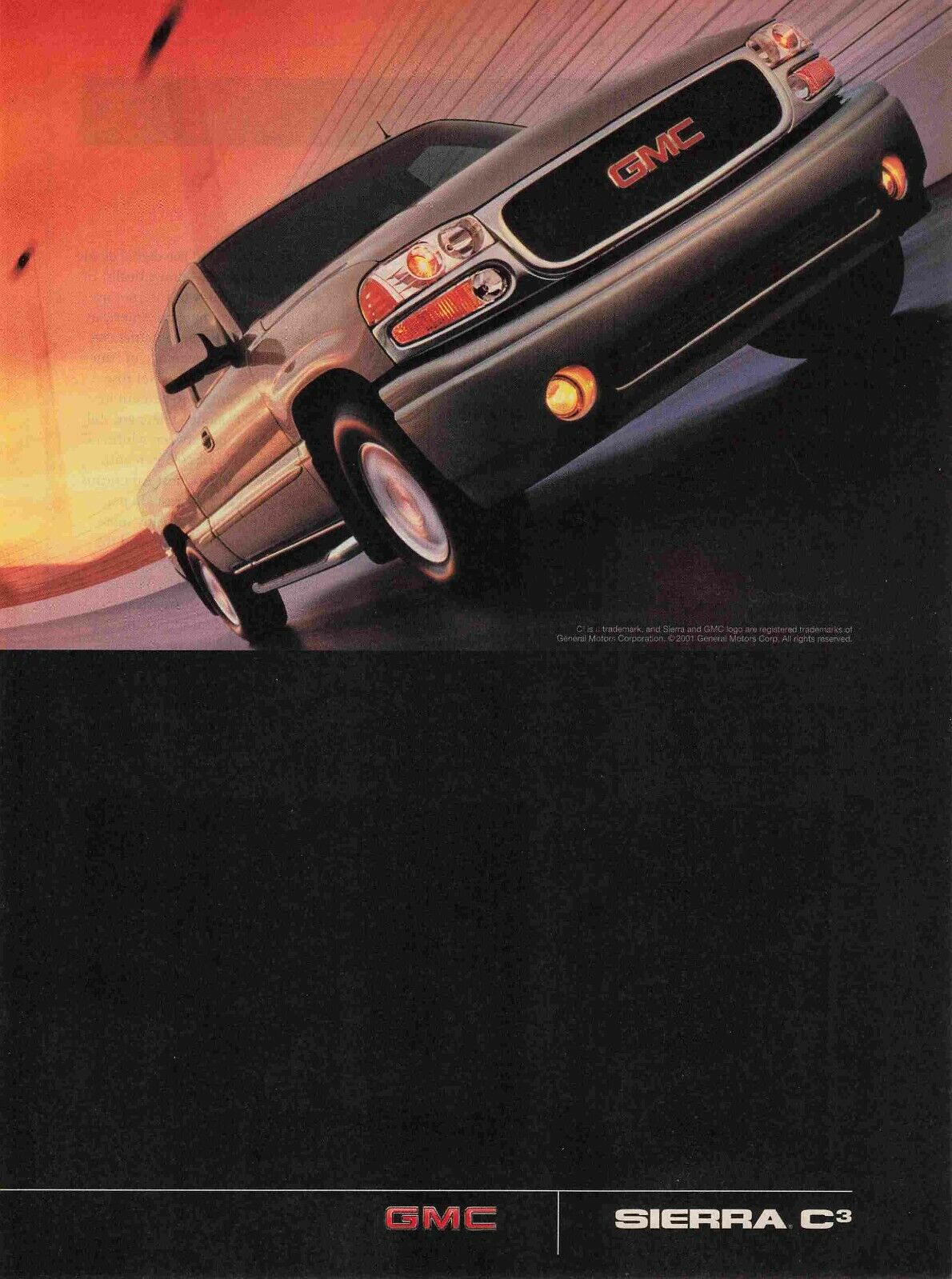 Gmc Sierra C3 Truck Y2K 2000S Vtg Print Ad 8X11 Wall Poster Art