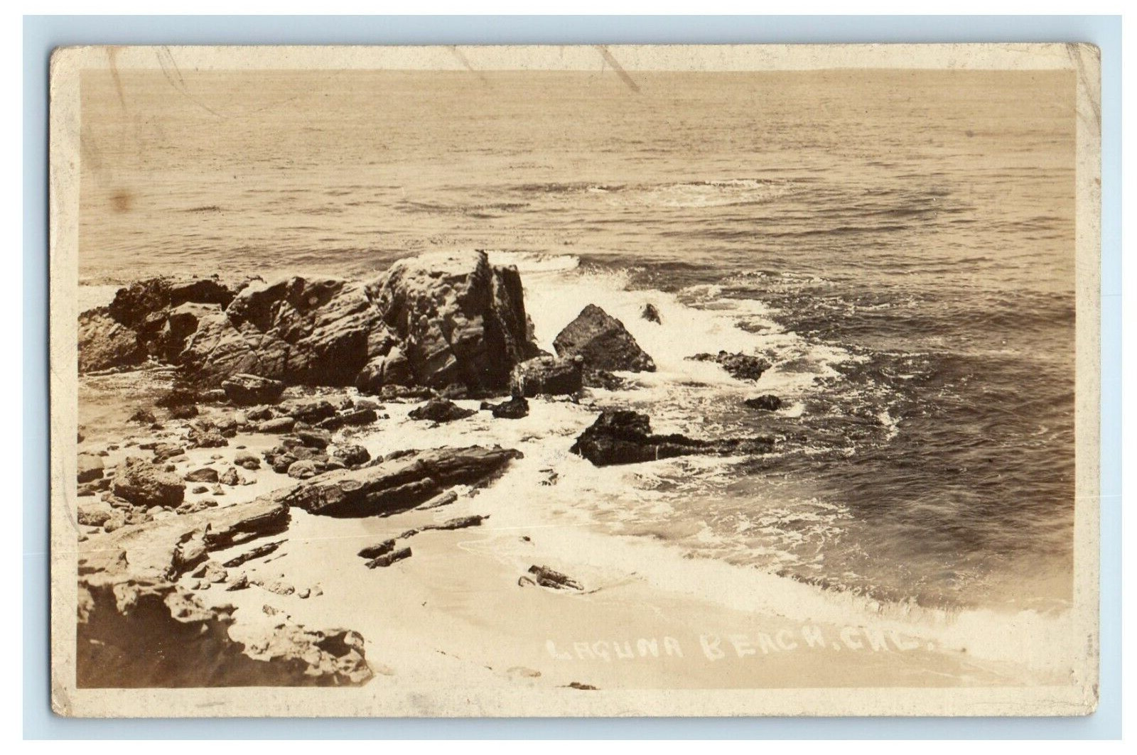c1910\'s View From Porch Laguna Beach California CA RPPC Photo Antique Postcard