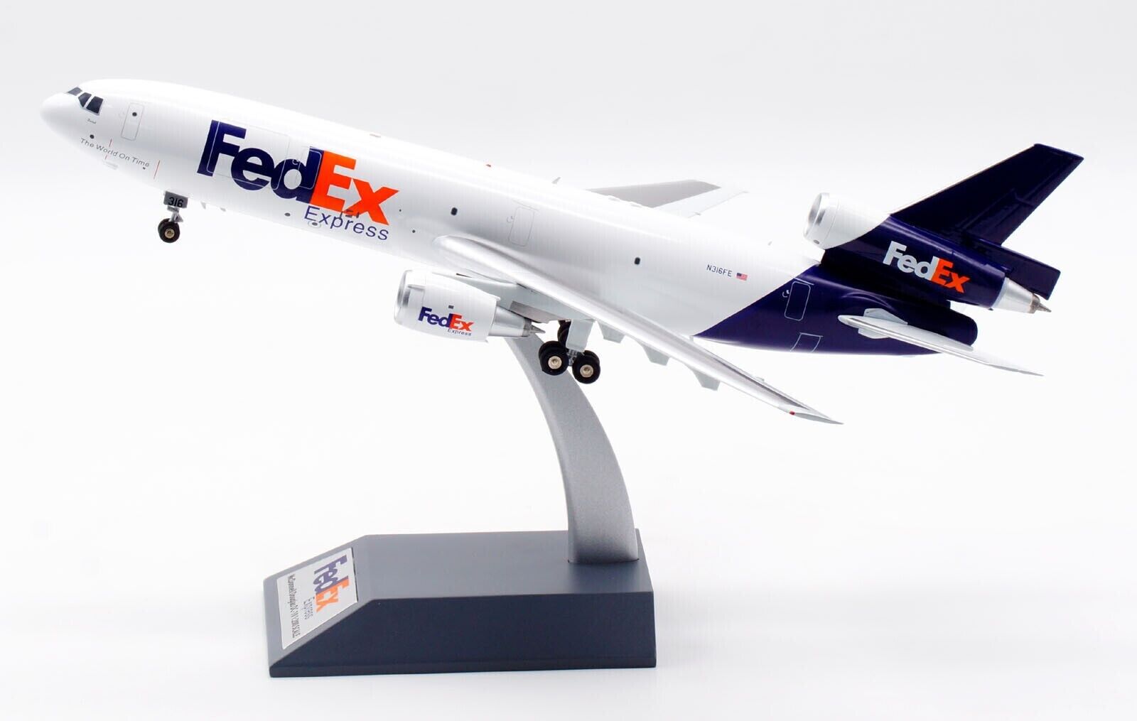 B-DC10-FE-316 FedEx Express DC-10-30F N316FE Diecast 1/200 Jet Model AV Airplane