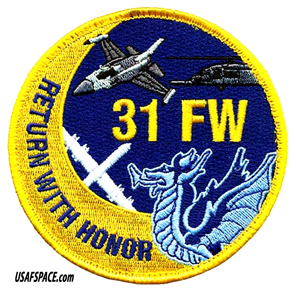 USAF 31st FIGHTER WING -31 FW- NATO USAFE -Aviano AB, Italy- ORIGINAL VEL PATCH