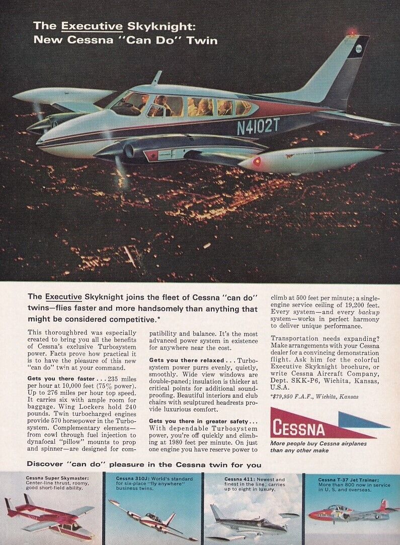 1965 Cessna Skyknight Aircraft ad 7/17/2022g
