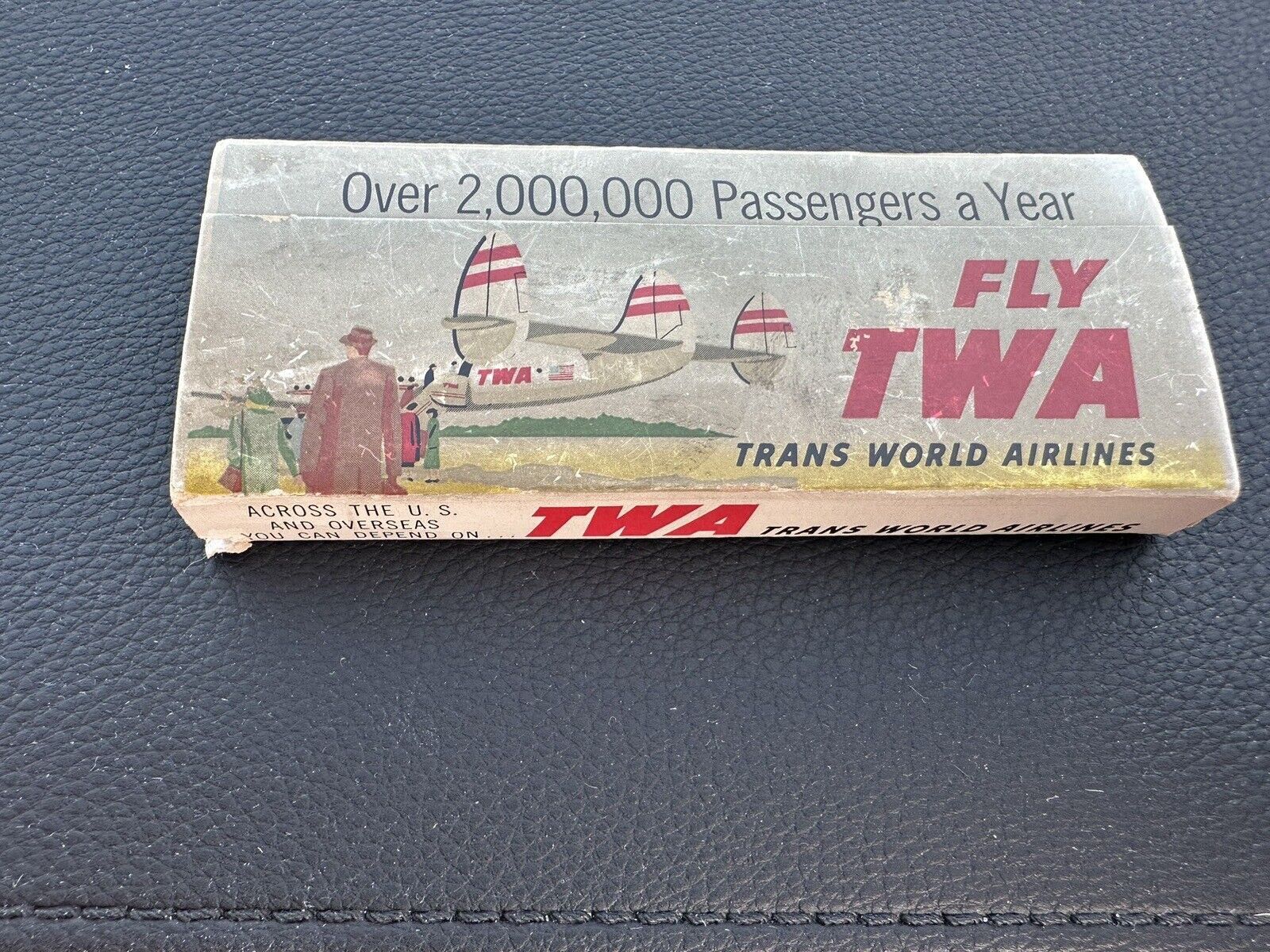 Vintage 1950\'s Sleeve Of TWA 6 Unstruck Matchbooks RARE NEAR MINT Europe Routes