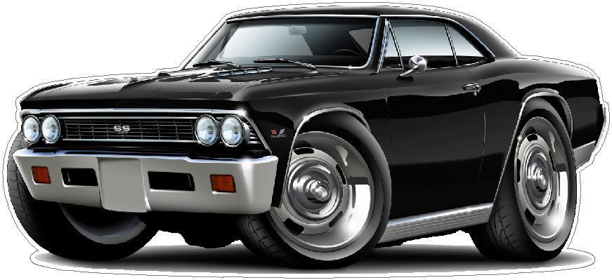 1966 Chevelle SS 396 Wall Graphic Decal Sticker Your Size and Color 2ft 3ft 4ft