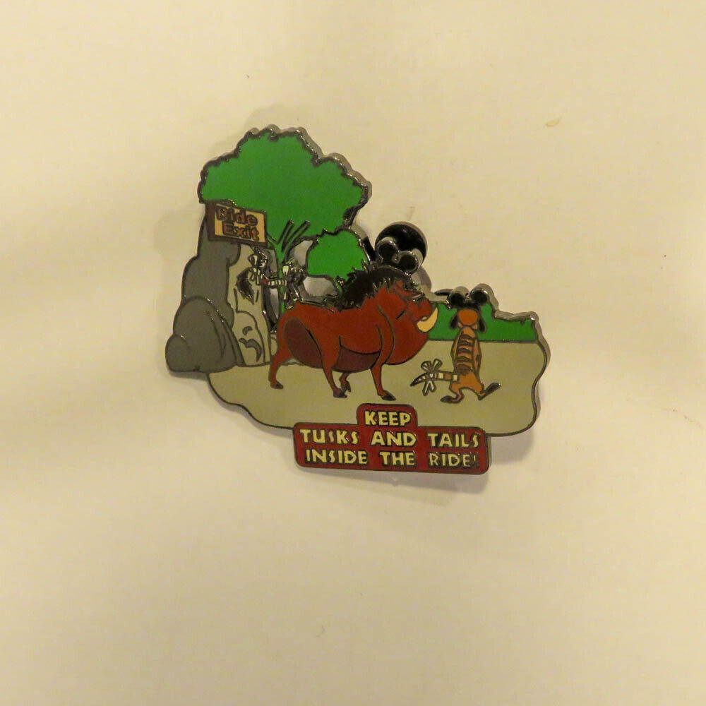 Disney Keep Tusks and Tails Inside  Timon  Pumbaa Wild About Safety Pin
