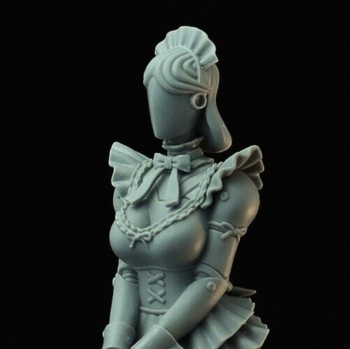 Robot Girl Waitress, 90mm figure, big scale female miniature