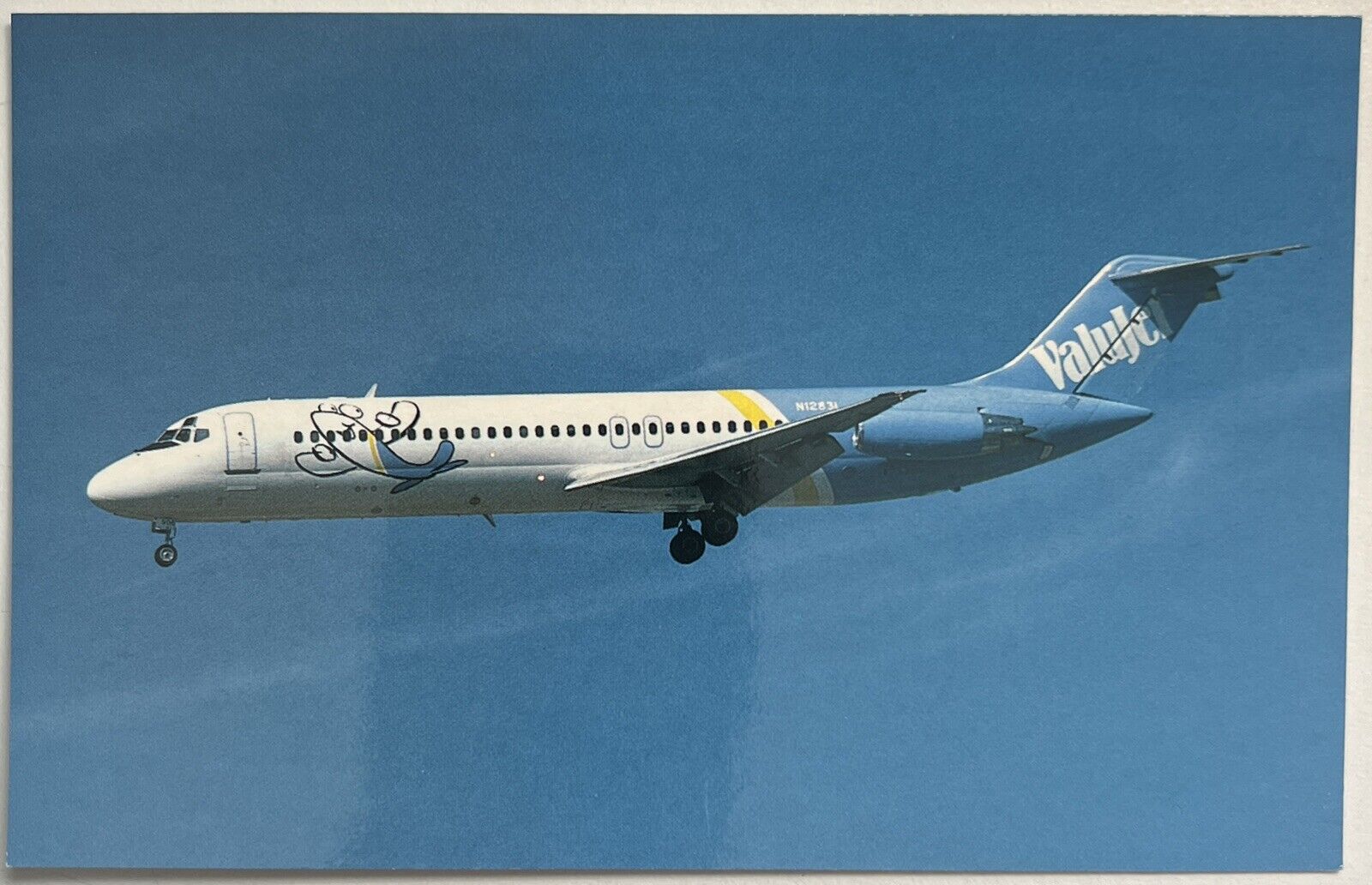 Valujet Airlines McDonnell Douglas DC-9 Vintage Postcard Airline Aircraft