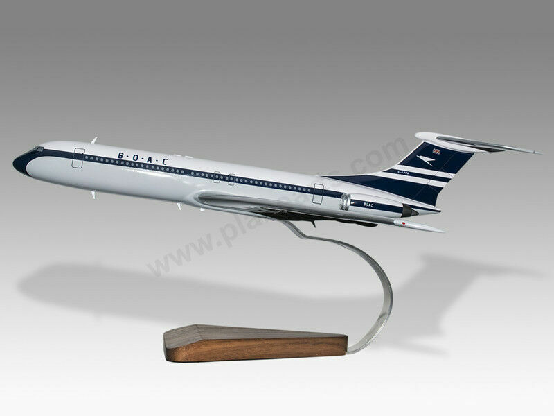 Vickers Super VC-10 BOAC Airways Solid Mahogany Wood Handcrafted Display Model
