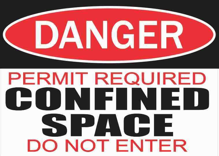 5in x 3.5in Permit Required Confined Space Magnet