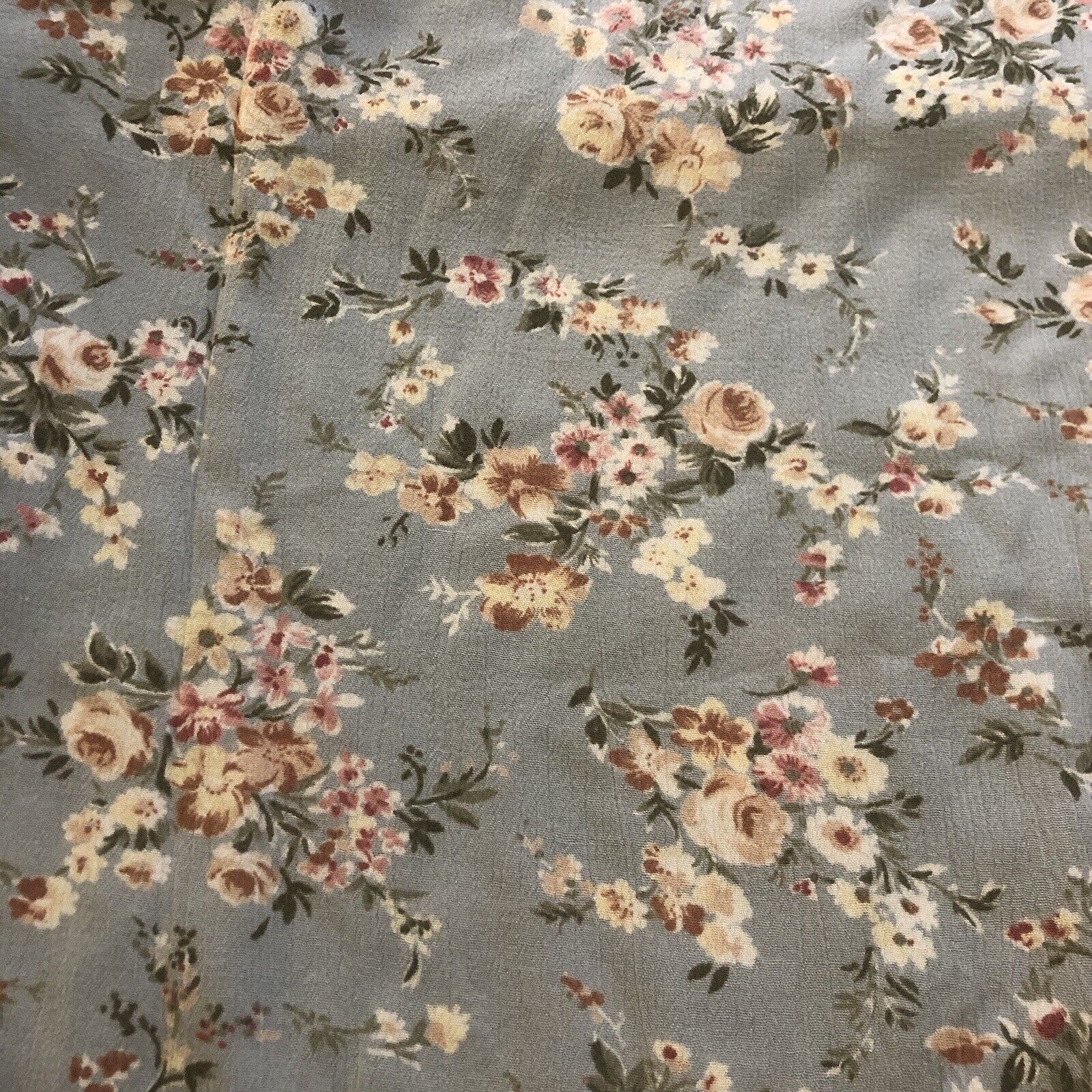 Vintage Fabric Roses Flowy Poly Blend Lightly Textured Grandma Core Beautiful
