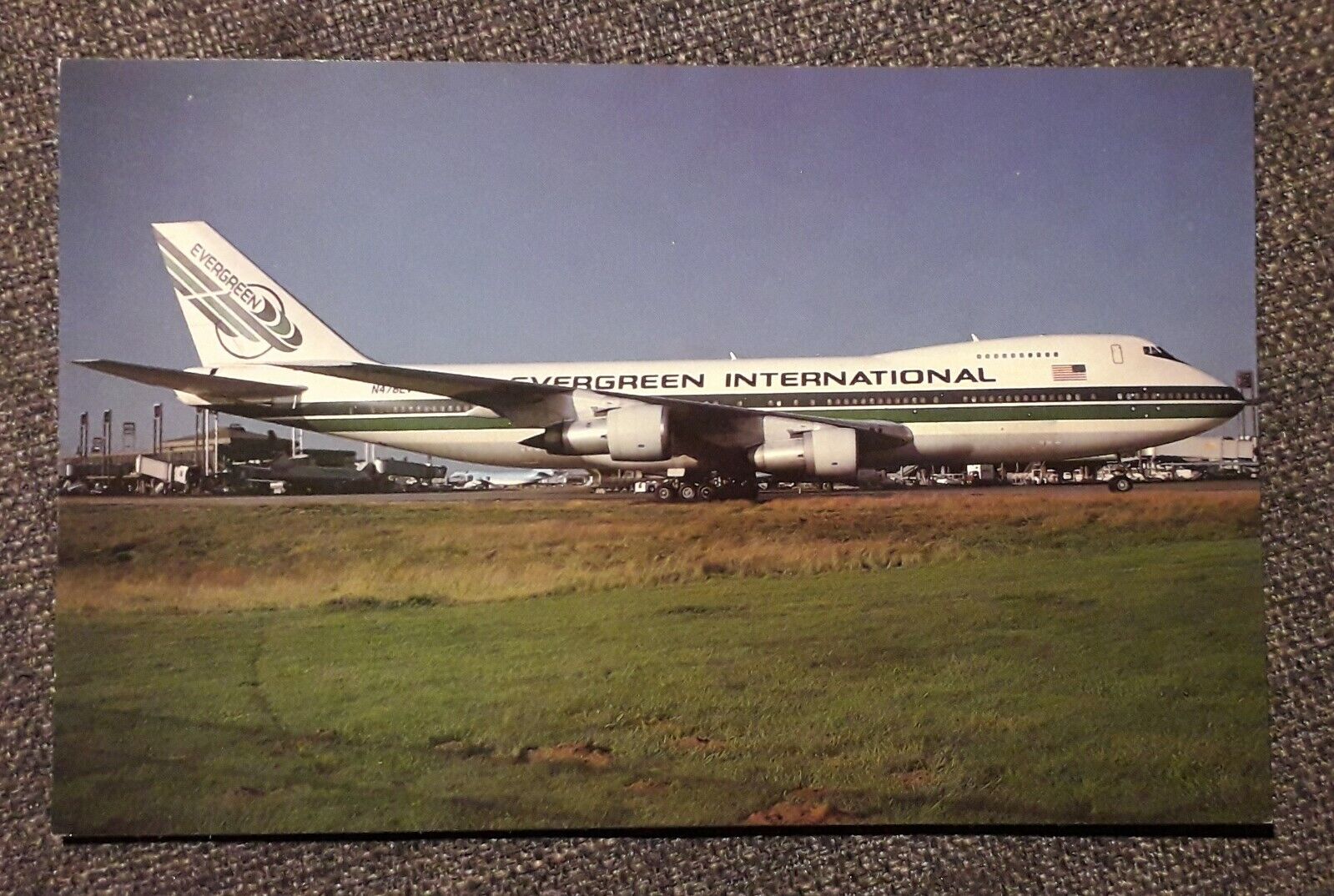 Evergreen International Airlines Boeing 747 aircraft postcard