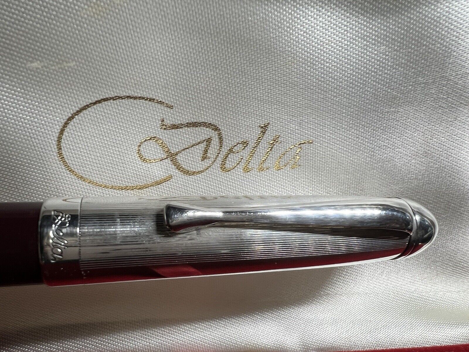 Delta Pen Fountain Pen Silver Solid 925 Italian Vintage Years 1970