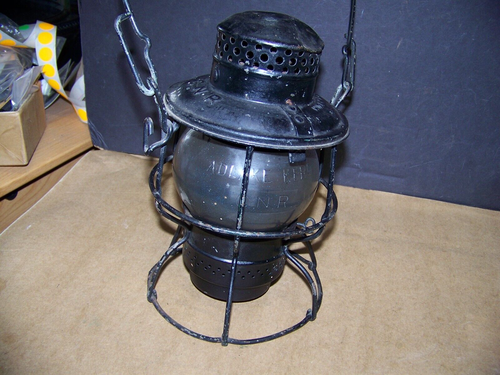 The Hiram L. Piper CO LTD by ADLAKE 3-56 C N R Railroad Lantern embossed Globe