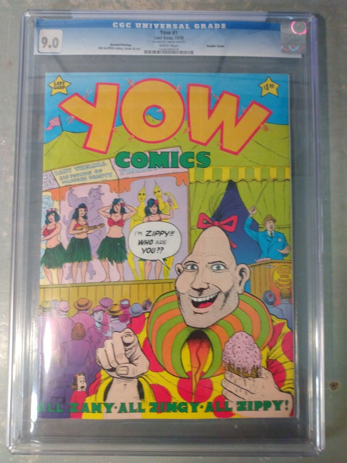 YOW Comics #1 | 1978 | CGC 9.0 WP | 2nd Print DOUBLE COVER / Griffith Last Gasp
