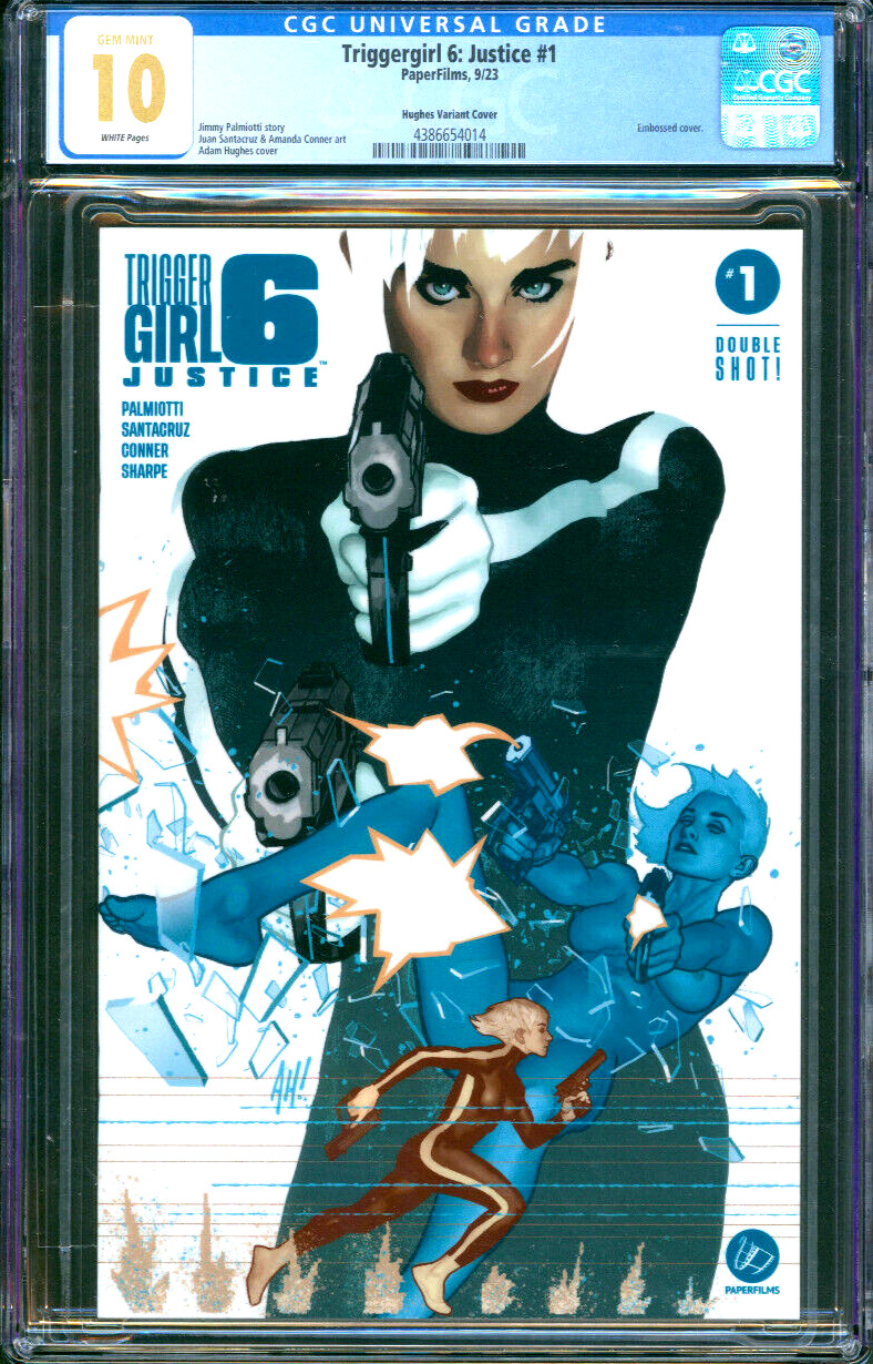 Triggergirl 6 Justice #1 Adam Hughes Variant Paperfilms 2023 CGC 10