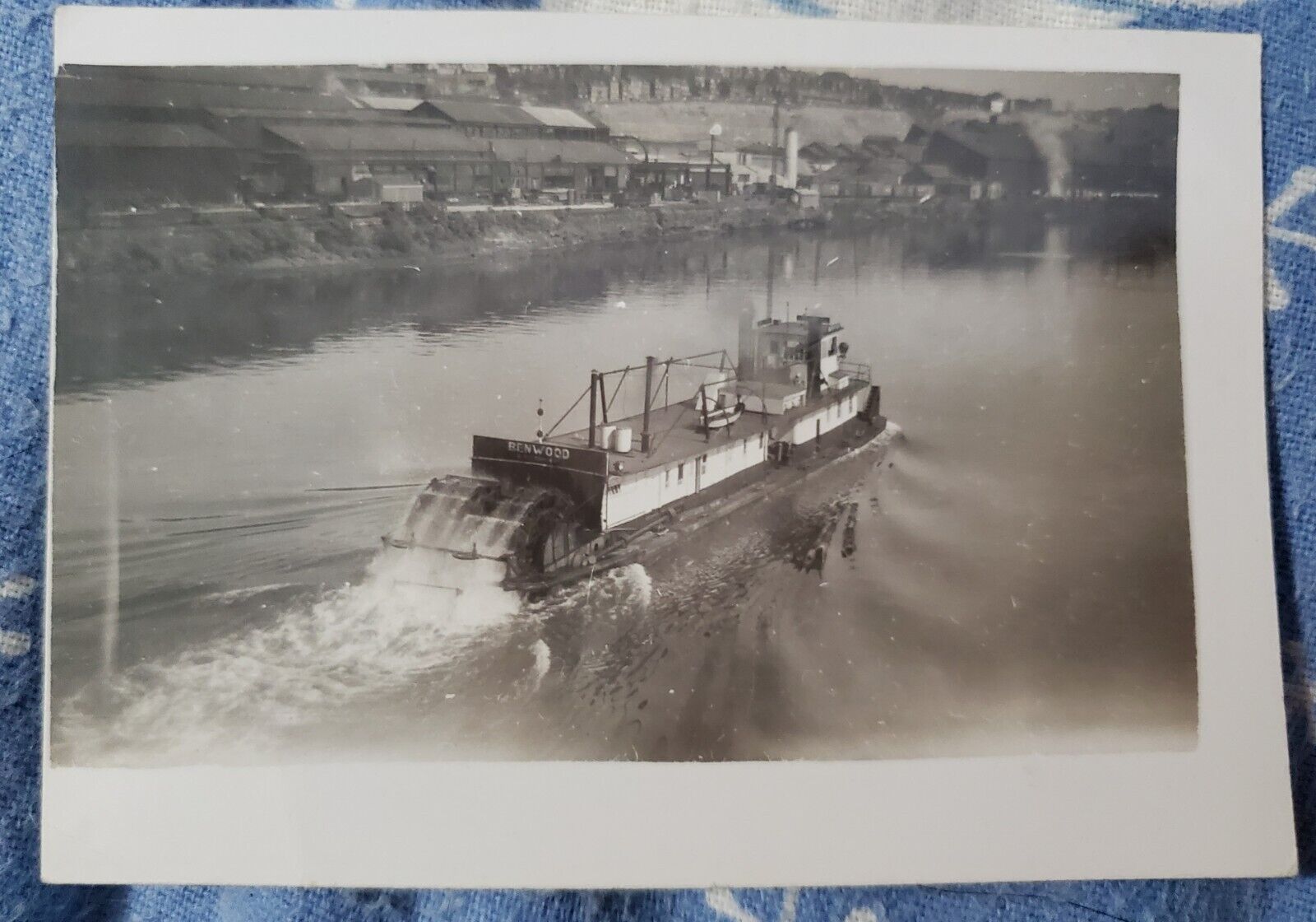 M/V Bevwood crossing water vintage snapshot