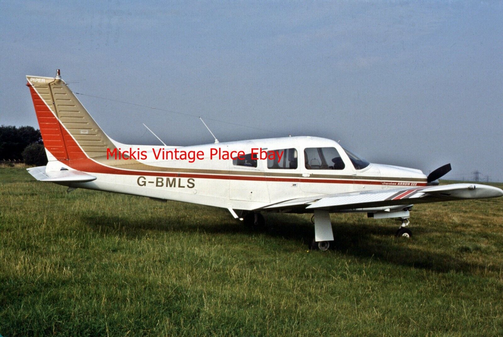 Original Slide PIPER PA-28R-201 CHEROKEE ARROW III G-BMLS  Airplane aa79