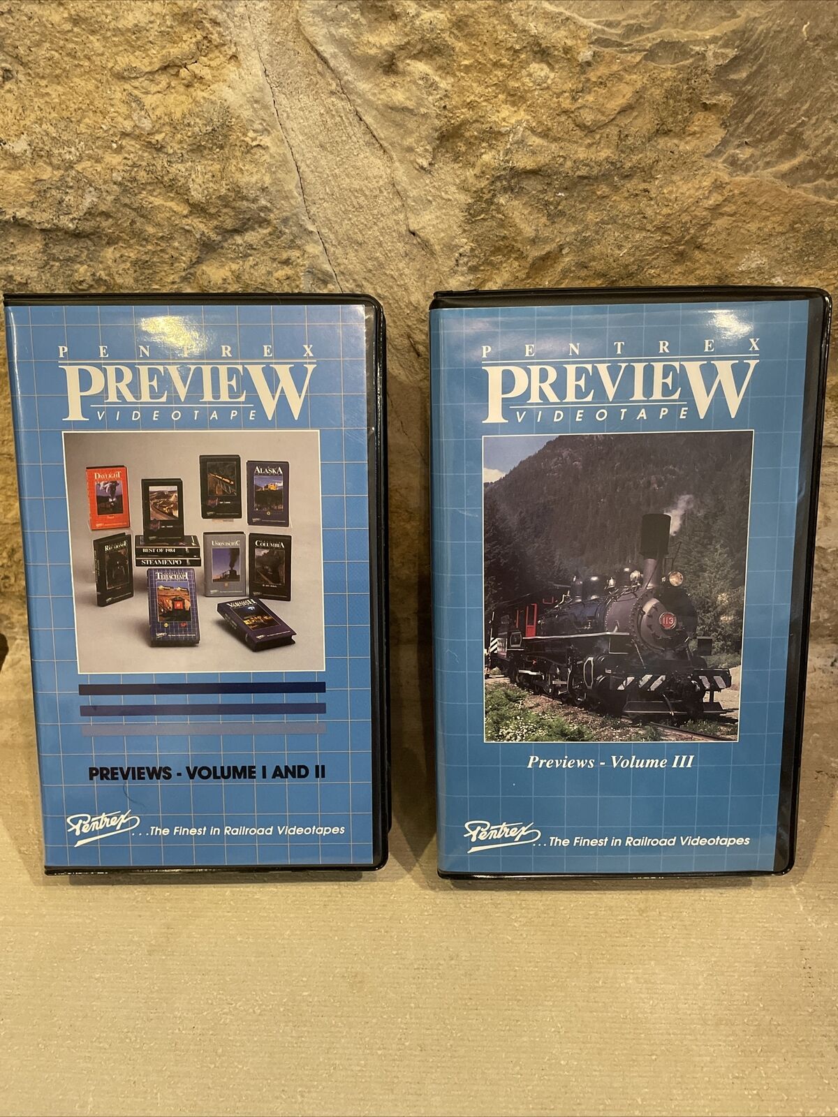 Pentrex Preview Volumes 1 and 2 and 3 Finest in Railroads VHS set 1988 1991