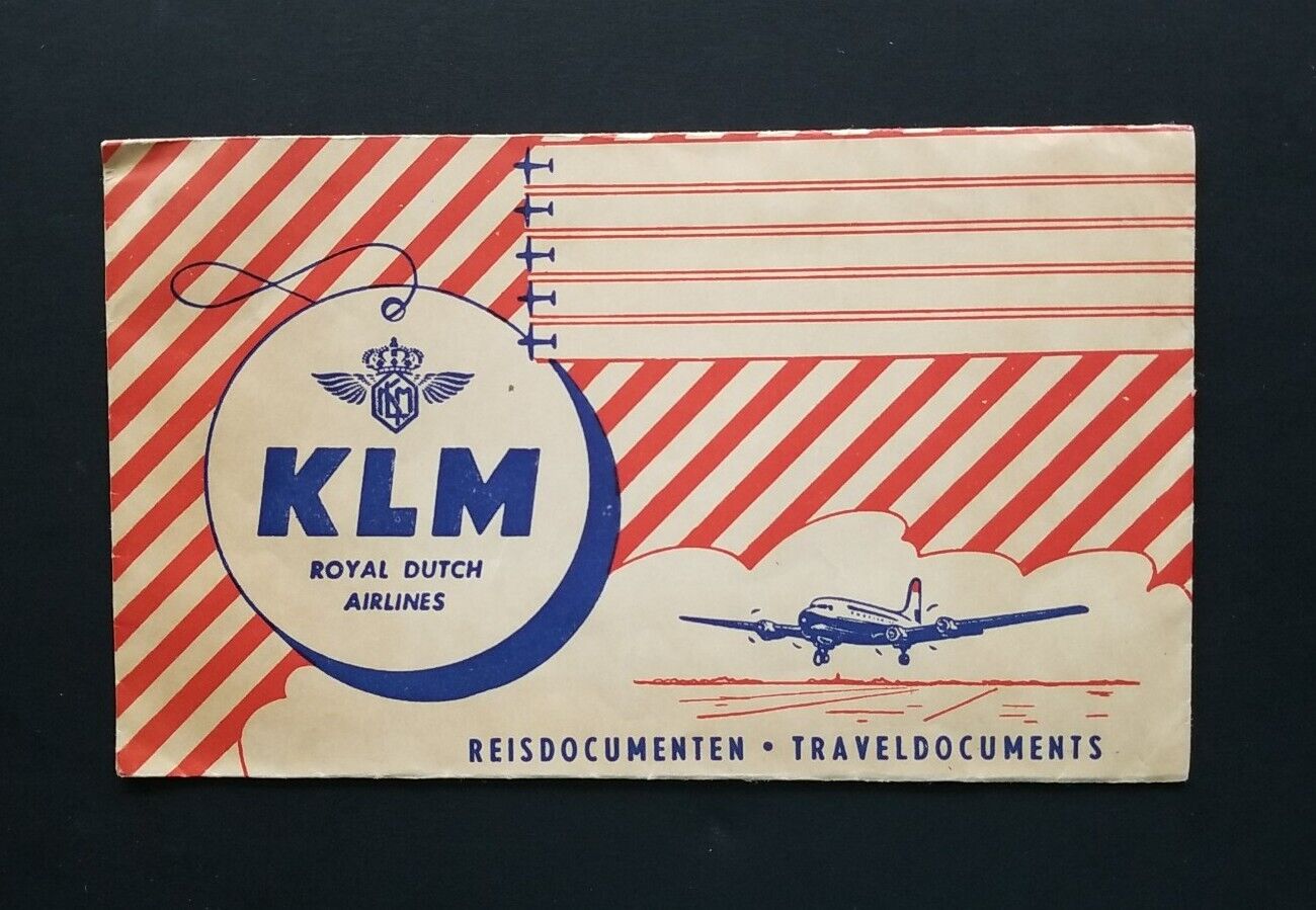 Vintage KLM Royal Dutch Airlines ENVELOPE ~ Aviation 