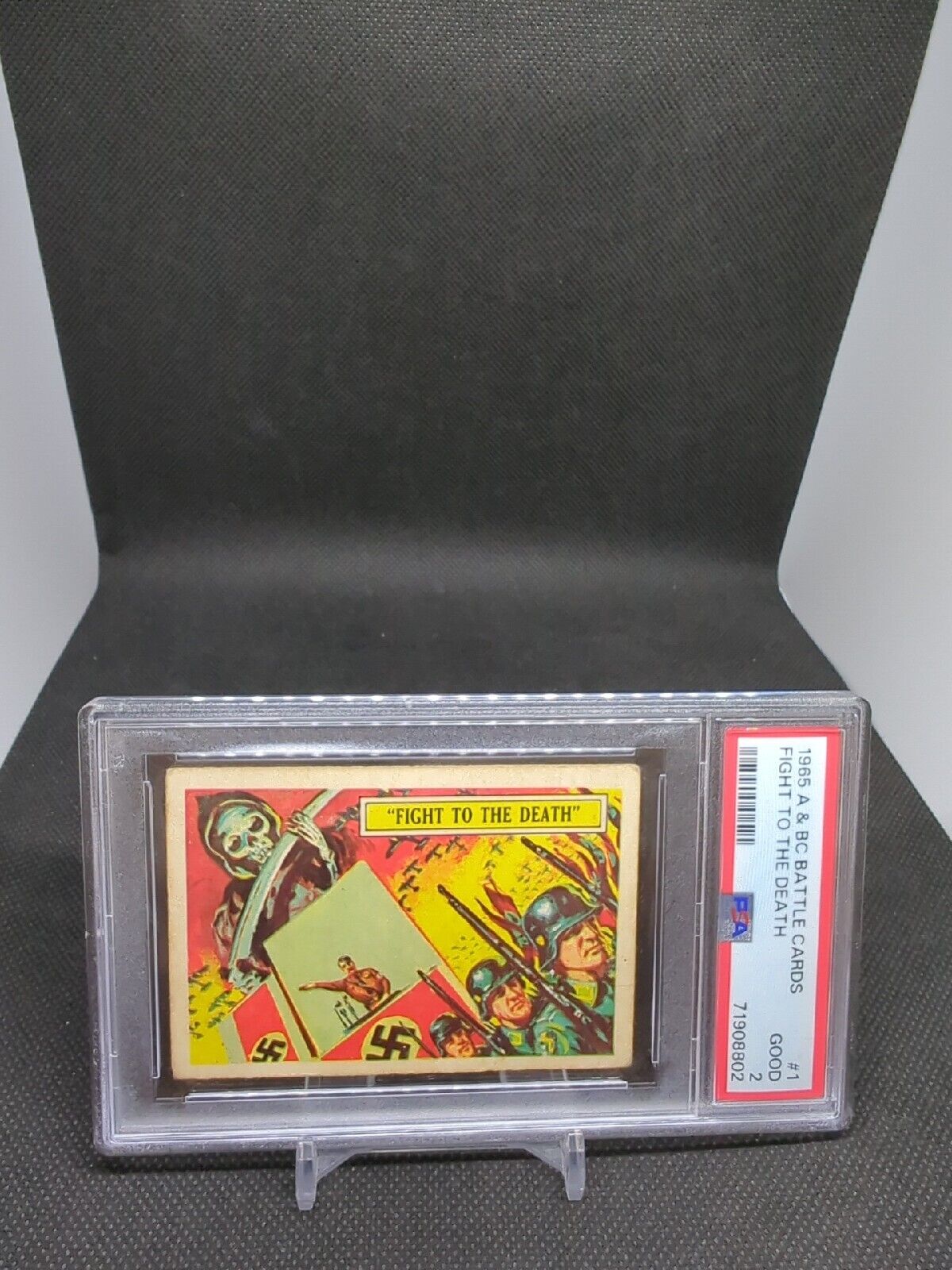 1965 A&BC Topps Battle Cards #1 Fight To The Death PSA 2