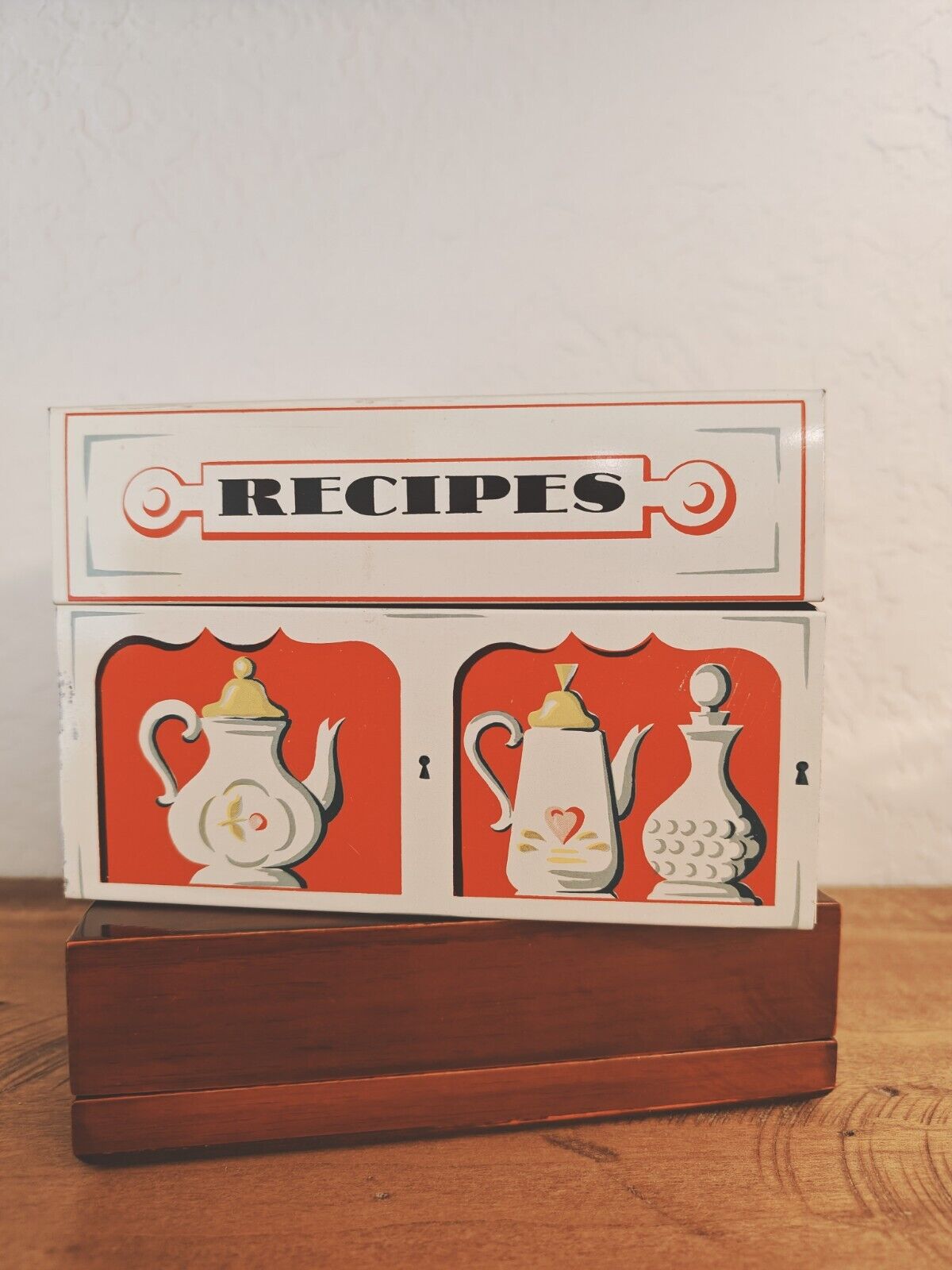 1954 MAYFAIR & CO Recipe Box with Unused Dividers And Blank Cards Vintage