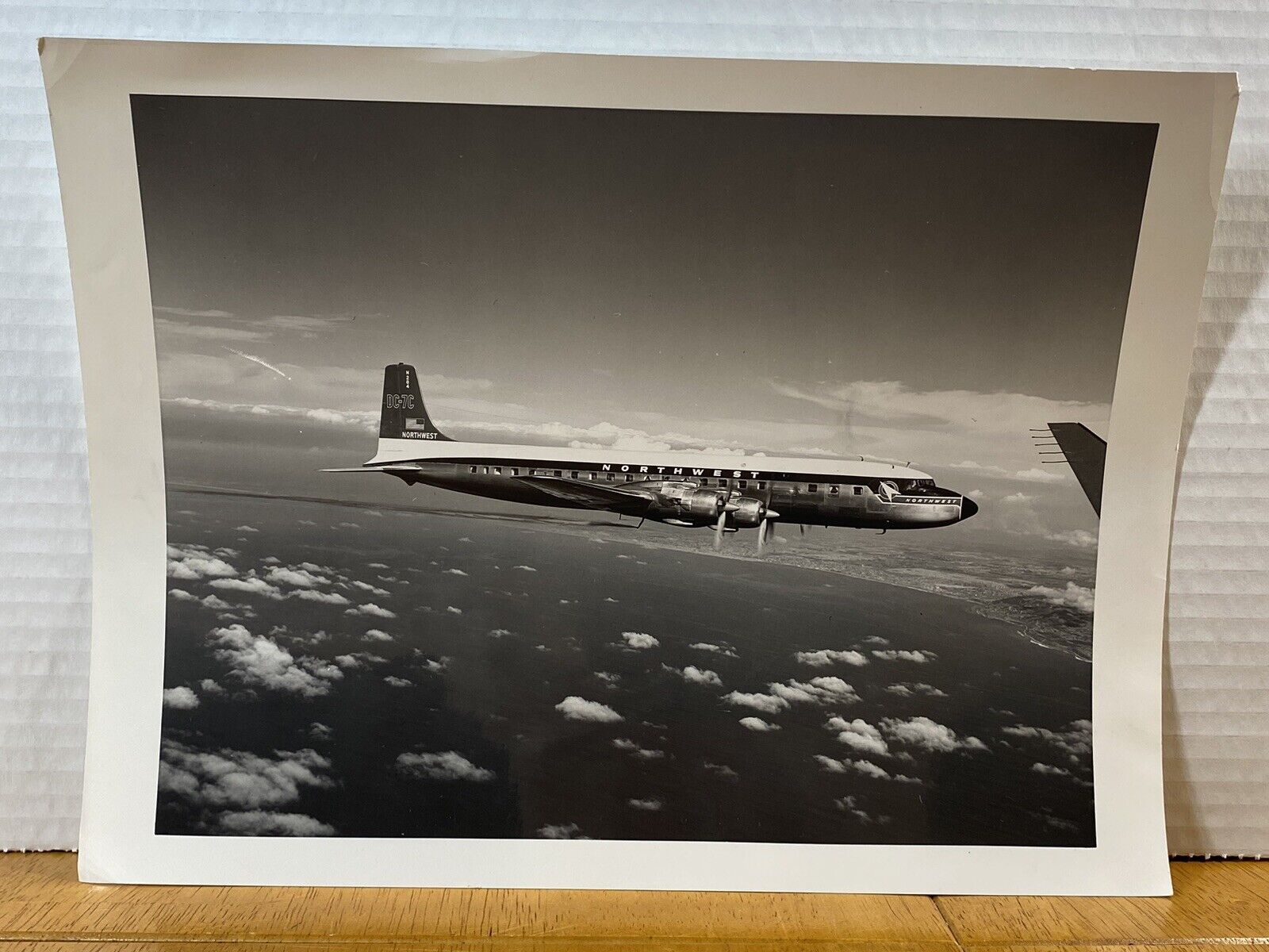 Douglas DC-7C Northwest N284 March 1957 publicity photo shoot.