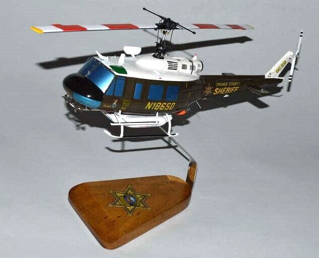 Orange County Sheriff Dept Bell UH-1 Iroquois Huey Desk Helicopter 1/32 SC Model