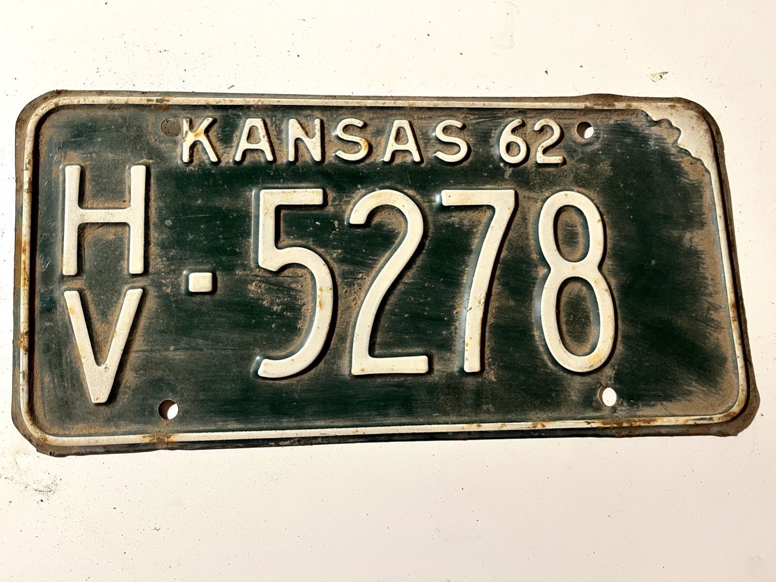 Vintage 1962 Harvey County Kansas License Plate 5278