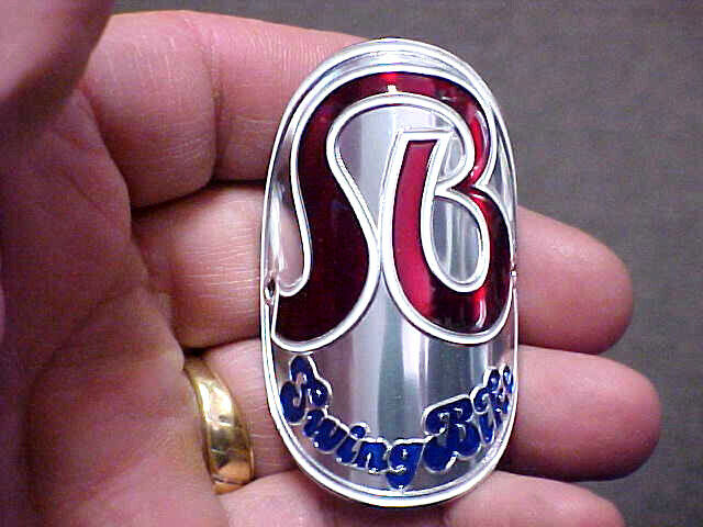 Swingbike Bike Badge Emblem Silver Aluminum - Stamped