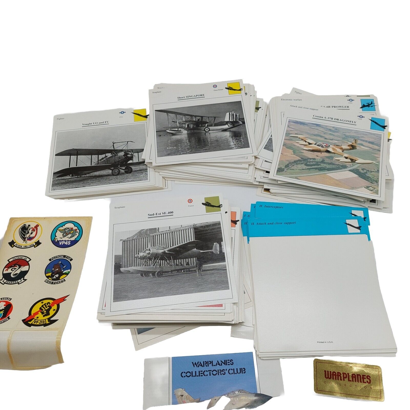 Edito Service War Planes Cards Lot Of 300 + Warplane Collection Cards Edito-Ser