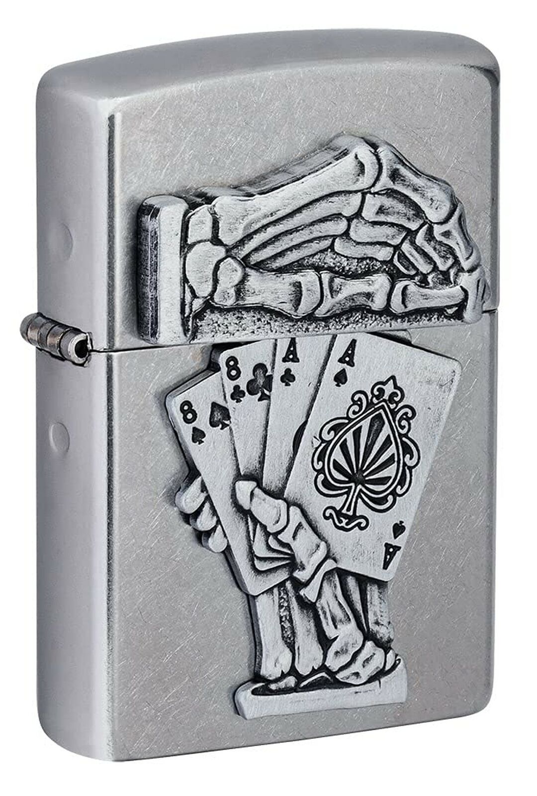 Zippo Dead Mans Hand Emblem Design Pocket Lighter
