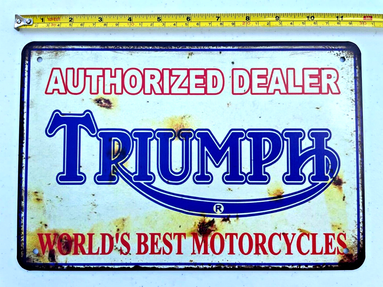 Triumph Motorcycles Tin Sign Authorized Dealer Shop Man Cave Gift Garage Metal