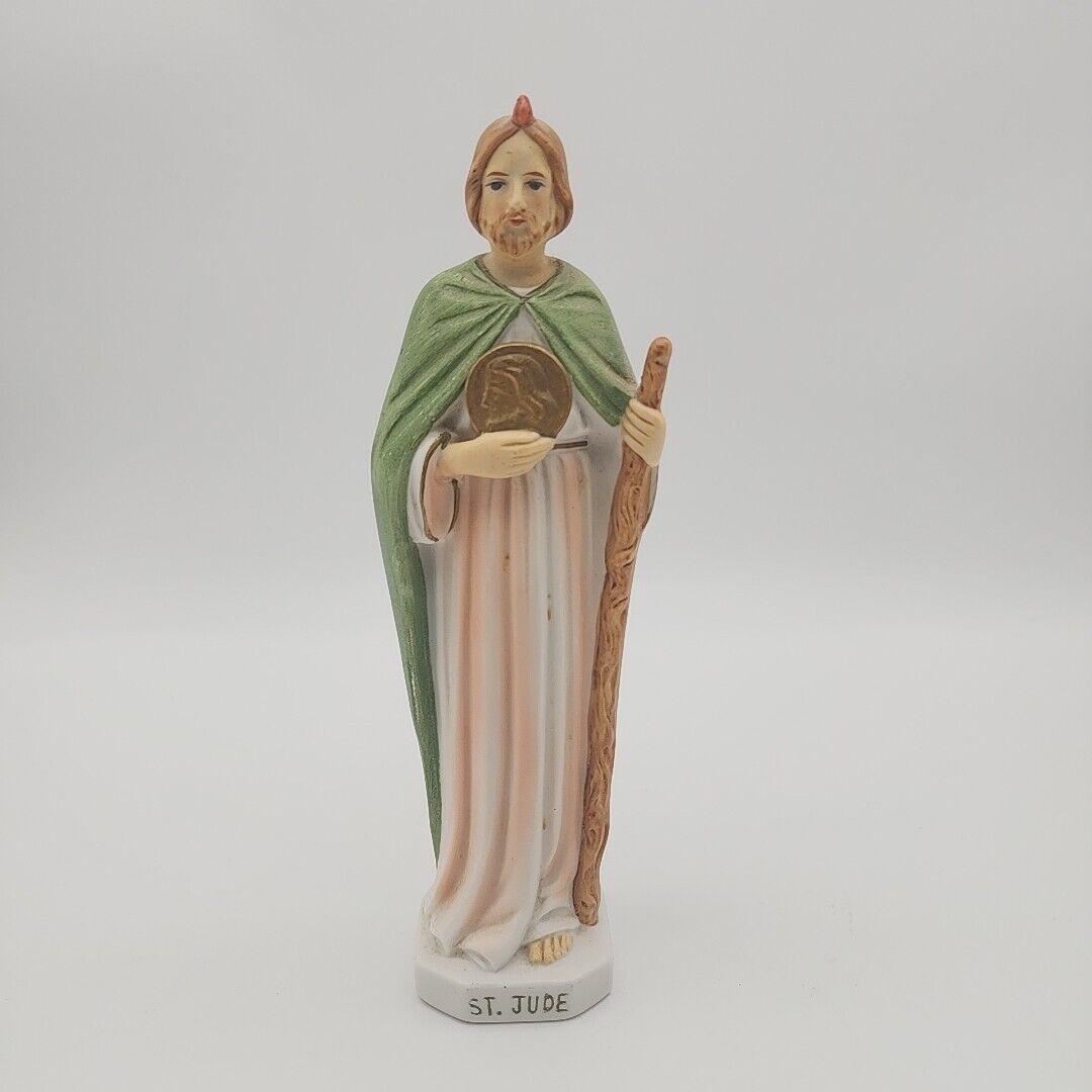 Vintage Saint Jude Statue Made In Japan Catholic Holy Figurine 7\