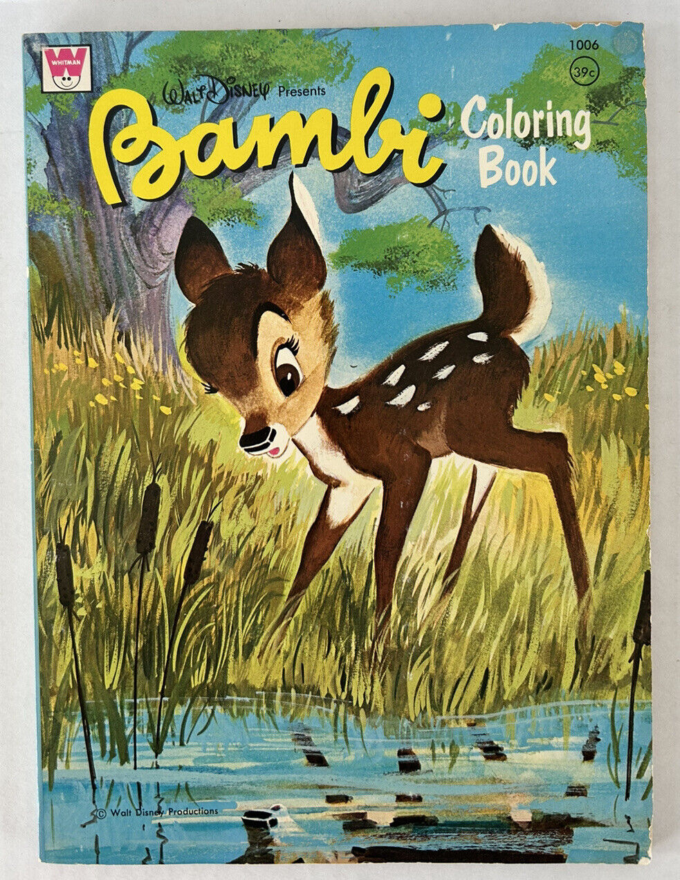 Vintage Disney Bambi Coloring Book 1966 Whitman Books New Unused