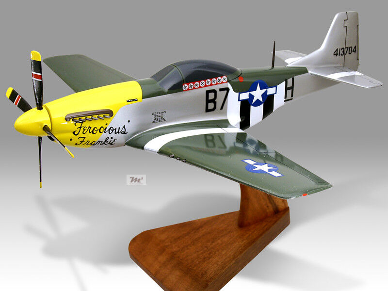 North American Mustang P51D Ferocious Frankie Solid Wood Airplane Desktop Model