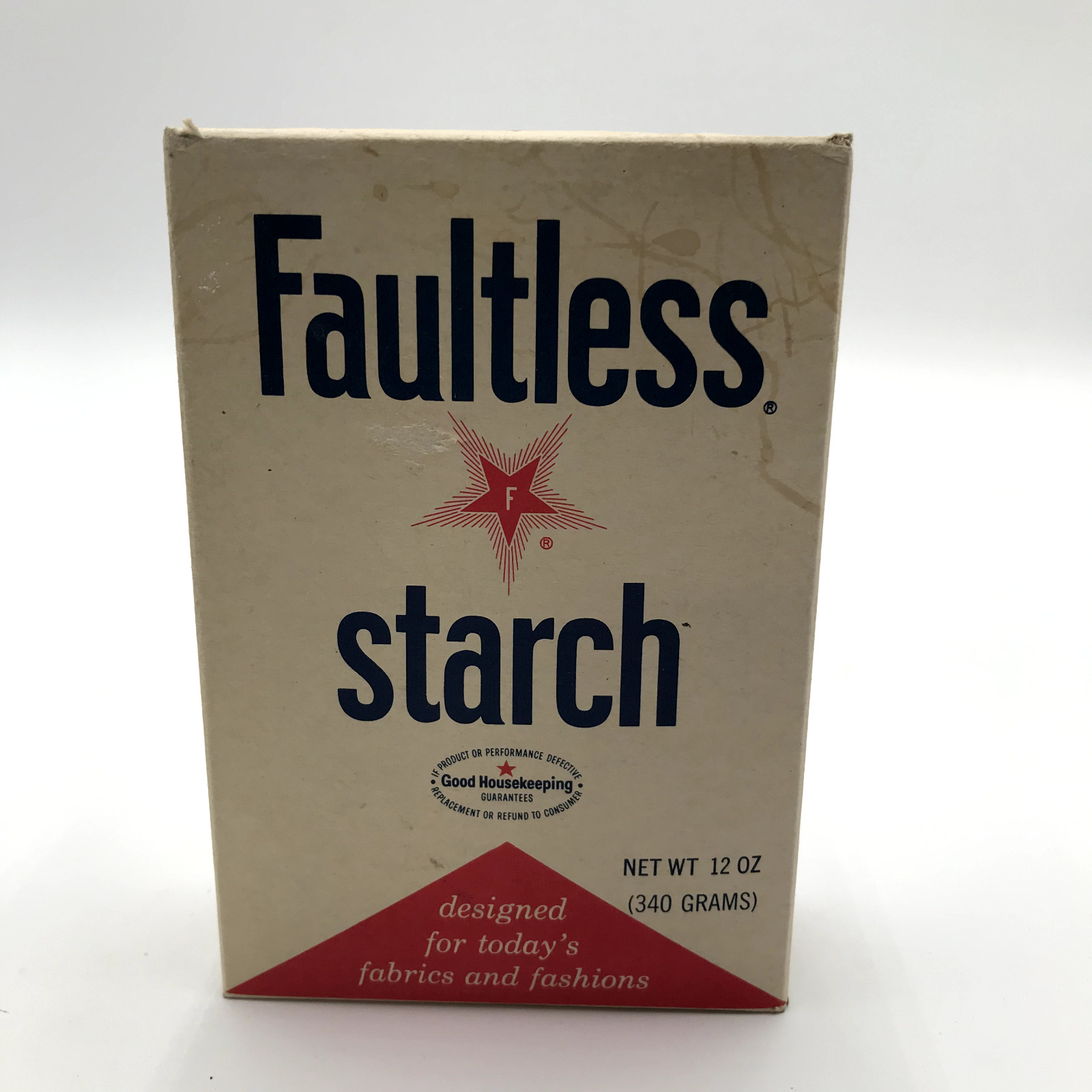 VINTAGE Faultless Starch 12 OZ UNOPENED BOX New Old Stock NOS Prop
