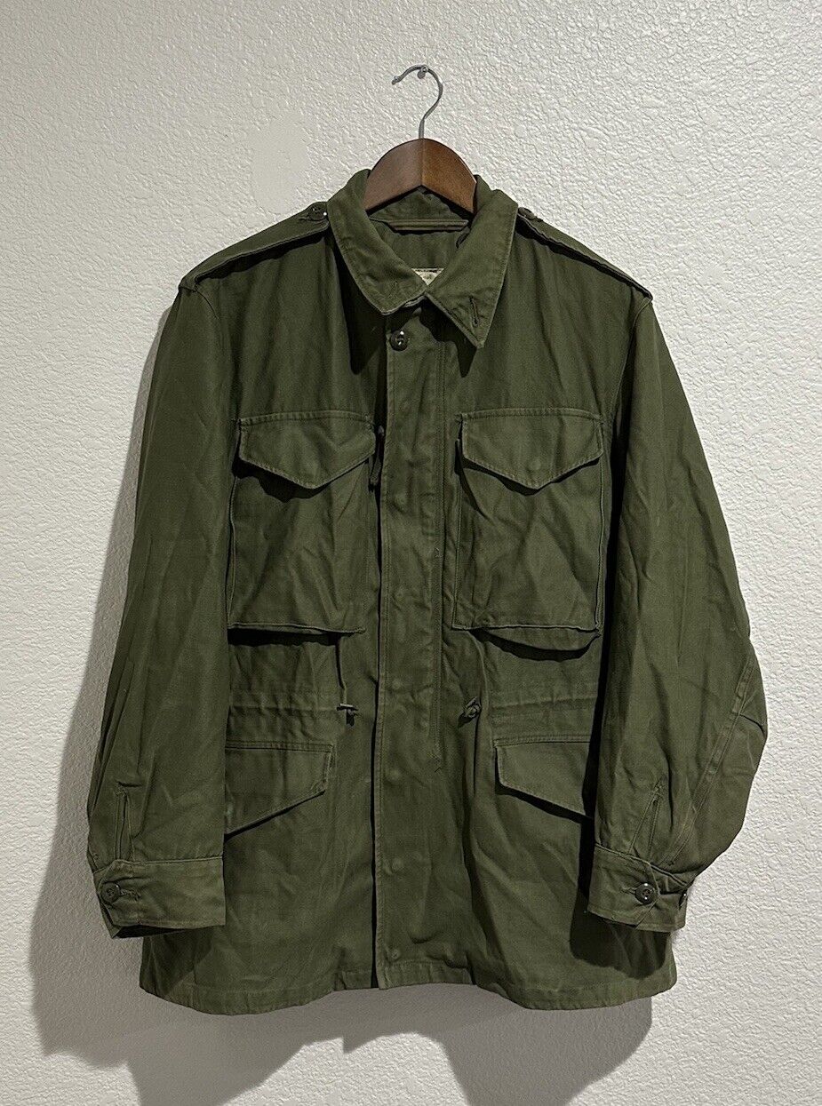 Vintage Field Jacket Adult Small Green M-1951 Coat Mans Field Olive Green 107