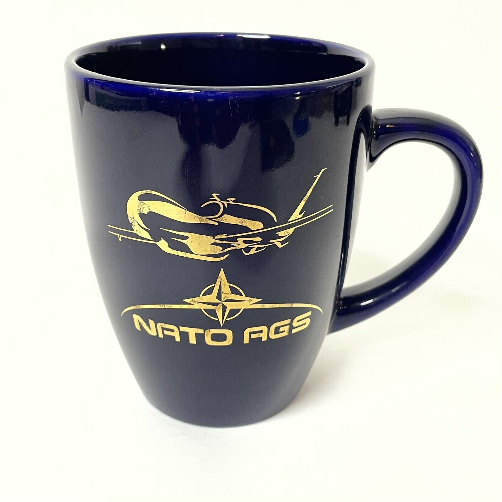 NATO AGS Alliance Ground Surveillance Military Gold Coffee Cup Mug