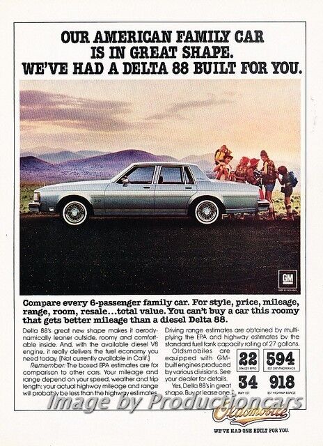 1980 Oldsmobile Delta 88 Original Advertisement Print Art Car Ad H98