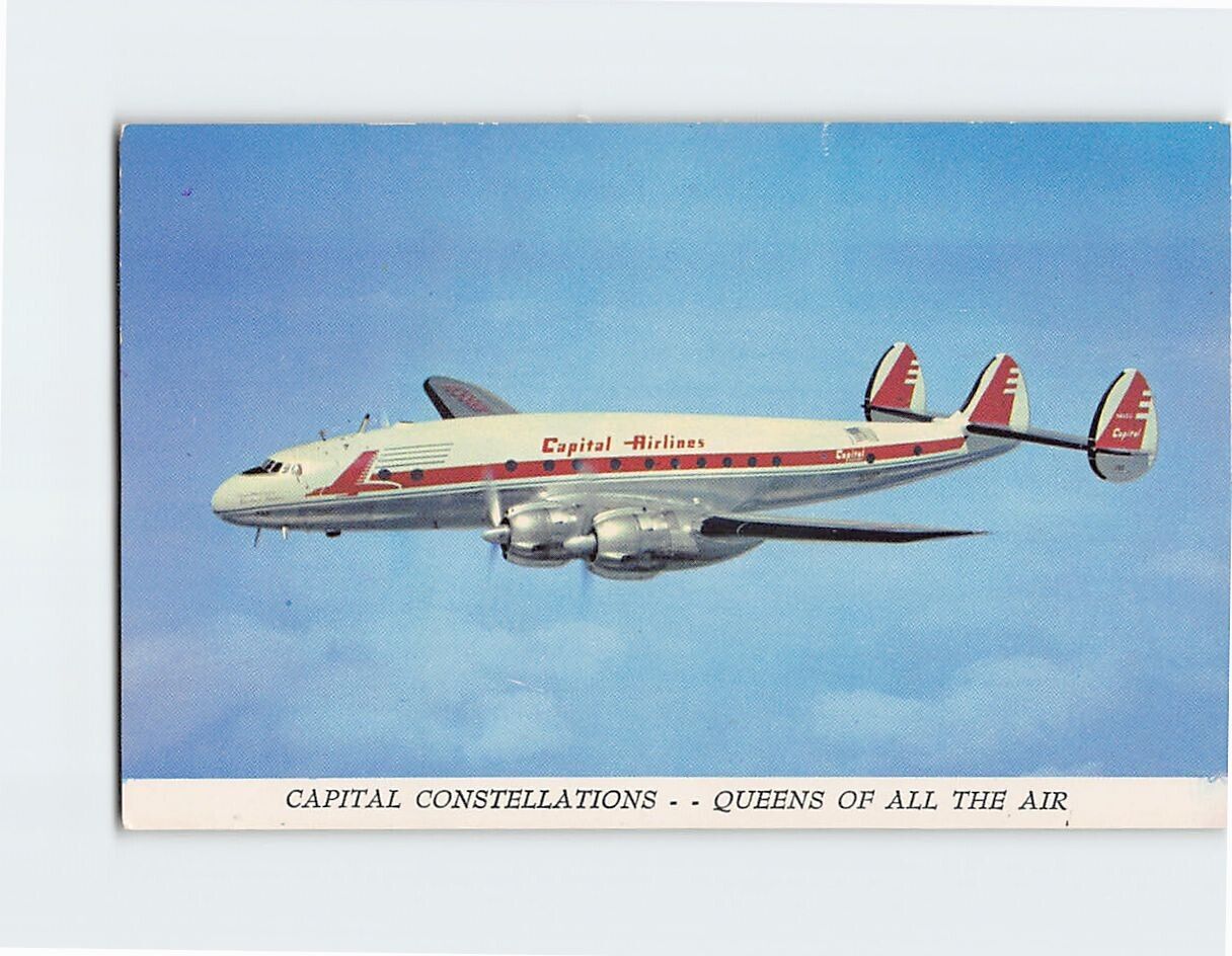 Postcard Capital Airlines Constellation Aircraft